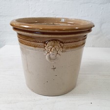 Antique Handmade Stoneware Pottery Crock - B31