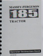 Massey Ferguson "185" Tractor Operator Instruction Manual Book