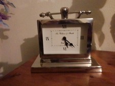 Sir William & Smith Silver Coloured Mantel Clock