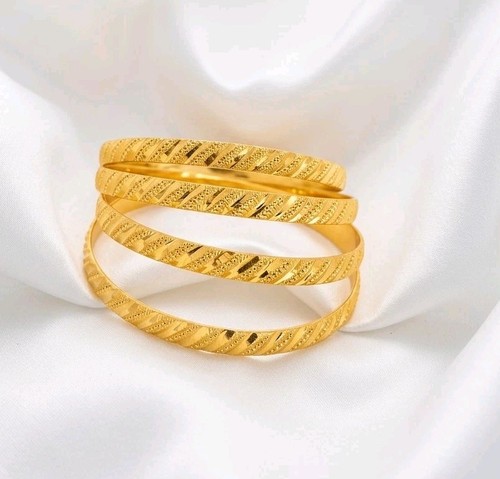 Ethnic bangles 22k gold plated - bangles,