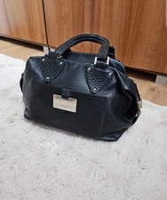 GIANFRANCO FERRE Italian designer black Leather women's HANDBAGS 