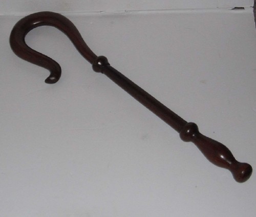 Antique wooden shepherd crook - antique,