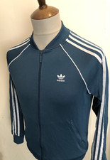 ADIDAS TRACKSUIT TOP SIZE LADIES 10 BLUE