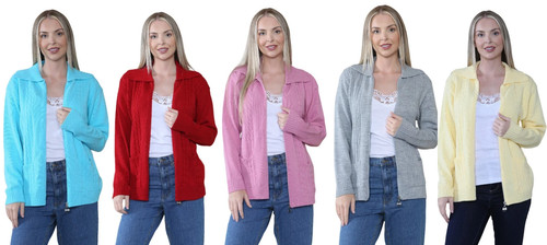 Ladies plus size zip cardigan - plus,