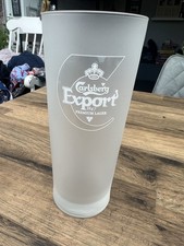 Rare vintage Frosted Carlsberg Export beer glass - top condition 