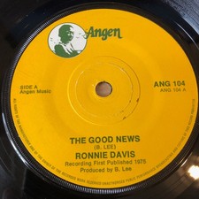 The Good News - Ronnie Davis - Angen - Bunny Lee Prod - 1975