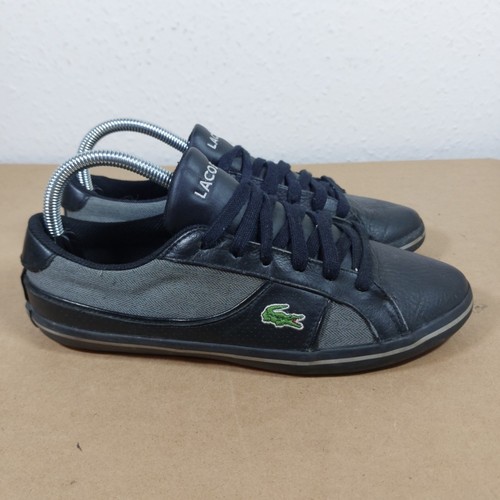 Lacoste black leather trainers - black,