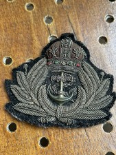 ww2 Royal Navy RN Cap Badge Embroidered Genuine Authentic ww2 Period RN Badge