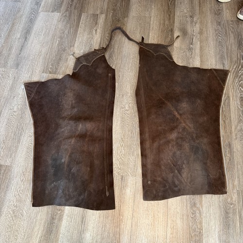 Used brown suede leather - suede,