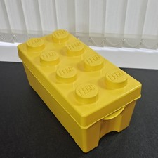 LEGO Yellow Storage Toy Box 14" Rectangular Classic 8 Brick Empty 2012 NO BRICKS
