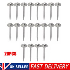 20PCS Heavy Duty Plastic Mushroom Domed Ground Sheet Tent Pegs Awning Carpet