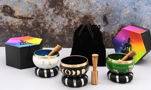 Tibetan brass singing bowls - tibetan,