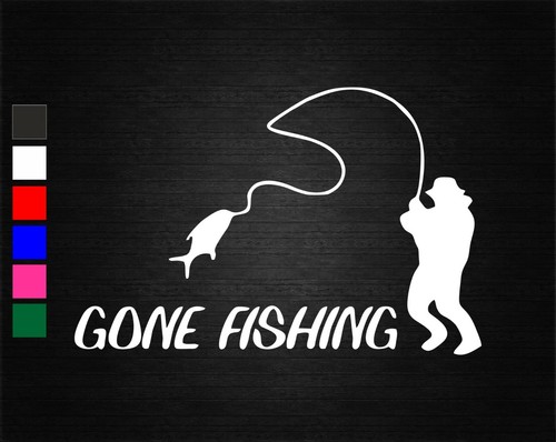 Gone fishing fish sport vinyl - gone,