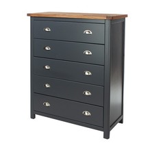 Dunkeld 5 Drawer Chest, Dark