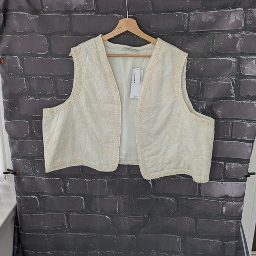 Cream embroidered waistcoat - embroidered,