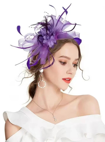 Flower feather hair - hair, hat