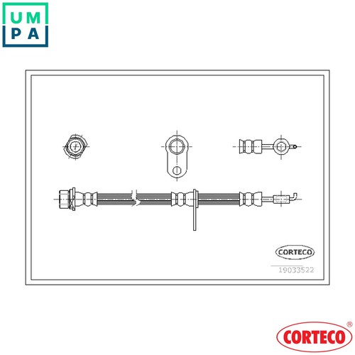 Brake hose 19033522 for - for, toyota