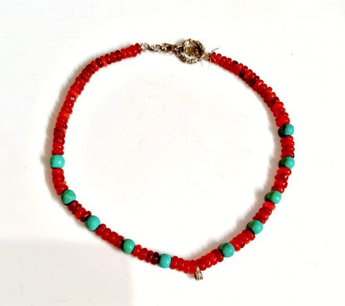 Genuine red coral turquoise - genuine,