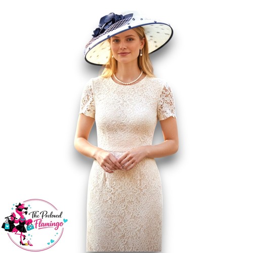Vintage cream navy occasion - navy,