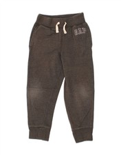 GAP Boys Graphic Tracksuit Trousers Joggers 6-7 Years Small Grey Cotton BN31
