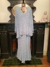Ann Balon XXXL Blue Italian Lace Mother Of The Bride 3 Piece Outfit Size  22 24