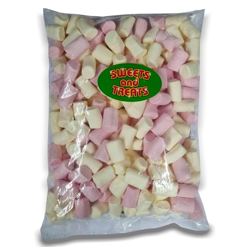 Pink and white marshmallows - pink,