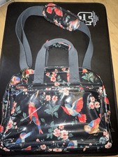 Cath Kidston Navy Floral Laptop Bag With Crossbody Strap