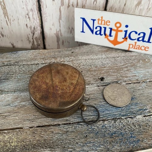 Antique finish brass compass - antique,