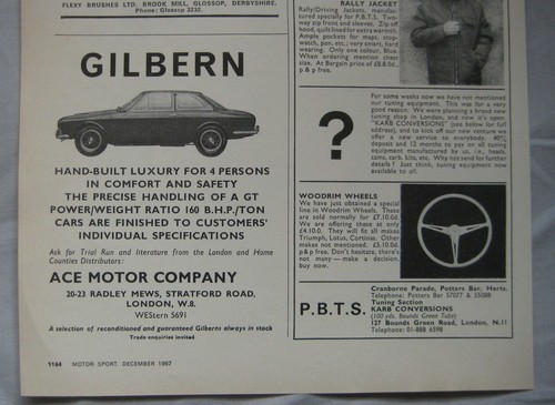 1967 gilbern original - 1967, gt