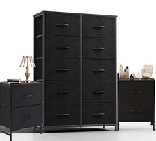 10 Fabric Drawers, Bedside