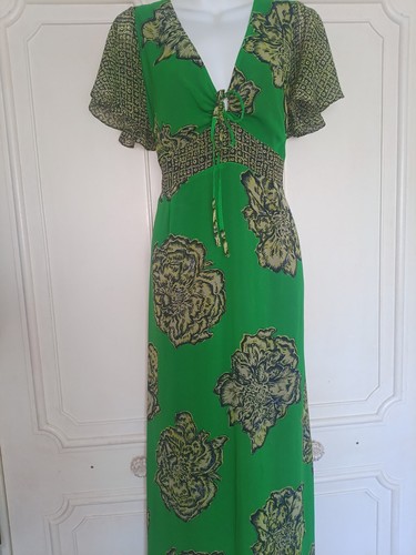 Ossie clark dress emerald - dress, ~