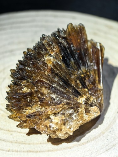 Rare amber calcite - calcite, cluster