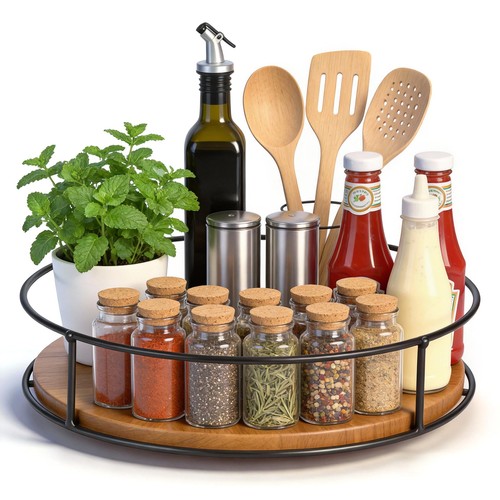 Zocipro wooden lazy susan - 9",