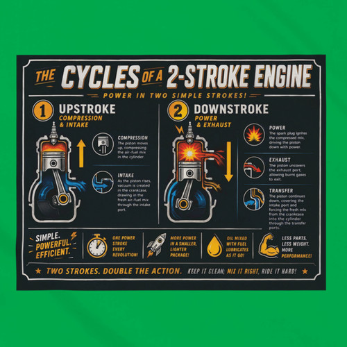 Stroke engine cycle shirt - engine, t-shirt