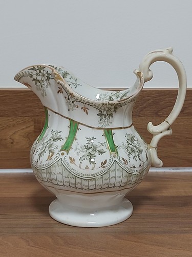Antique floral gilded - floral, green