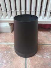 stovax 5" open flue pipe  fxq125-047bk professional XQ single wall in black 