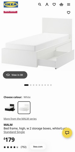 Ikea malm single bed - malm,
