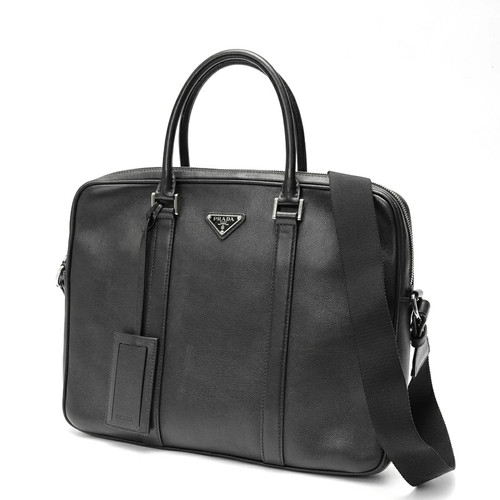 Prada briefcase with name tag - briefcase,