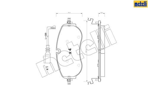 Front brake pads set - set, 22-1320-0