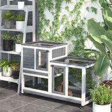 Wooden rabbit hutch - wooden, bunny