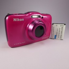 Nikon Digital Camera Coolpix S32 13.2MP Underwater Pink Tested