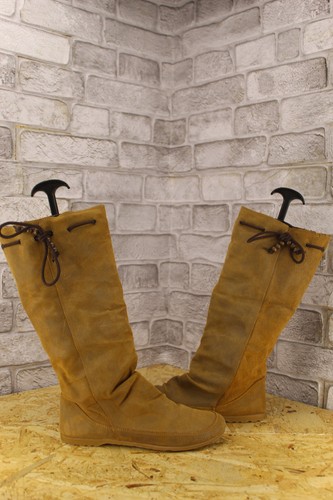 Tan suede pull - pull, boots