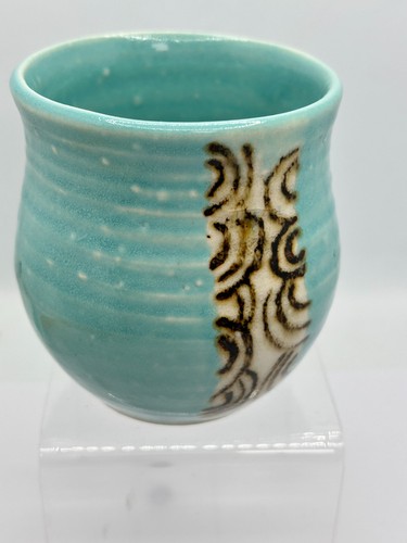 Vintage bud vase pot blue - vintage,