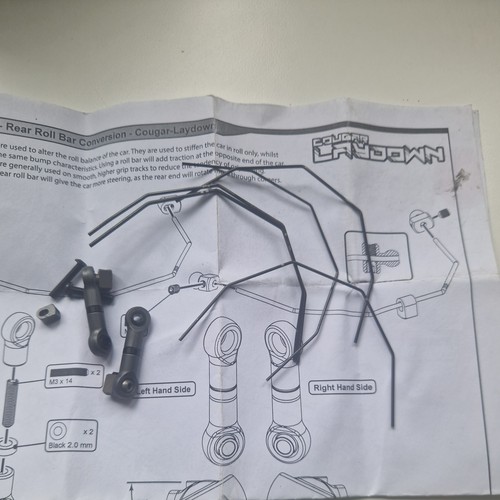 Schumacher rear roll bar - rear,