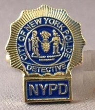 Police detective pin badge