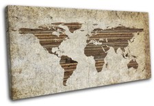 World Abstract Wood Atlas Maps