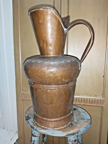 Large antique copper jug - antique,