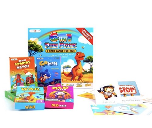 Kids card games pack decks - kids,
