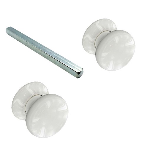 Ceramic door knob white 60mm - door,