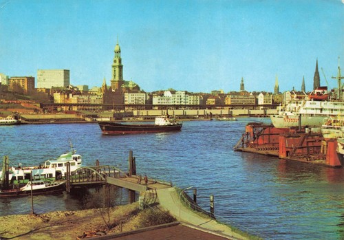 Postcard germany port - postcard,